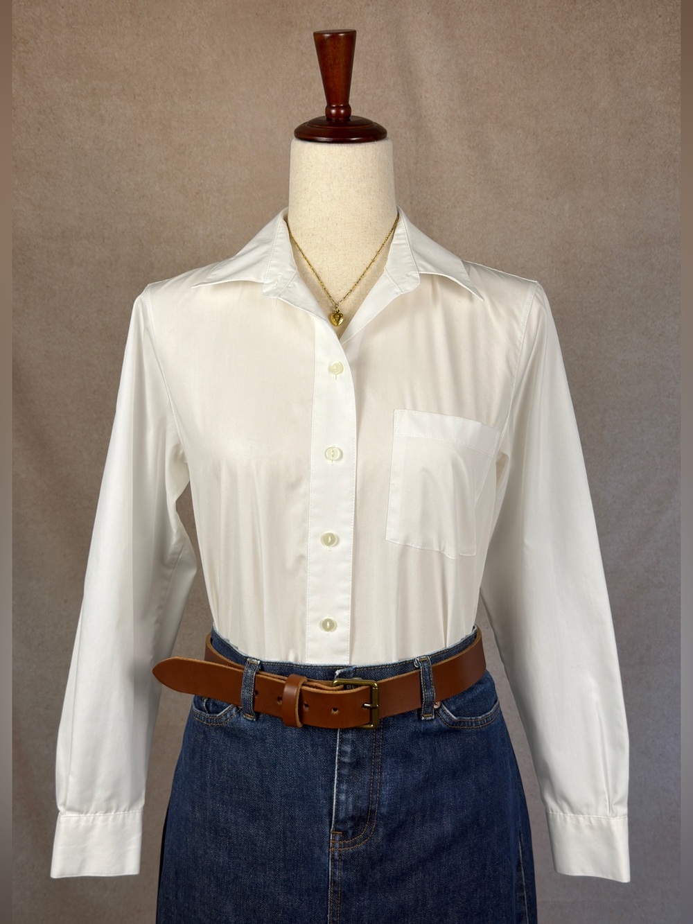 Foxcroft, Wrinkle-free, White, Button-Down Shirt, Long Sleeve